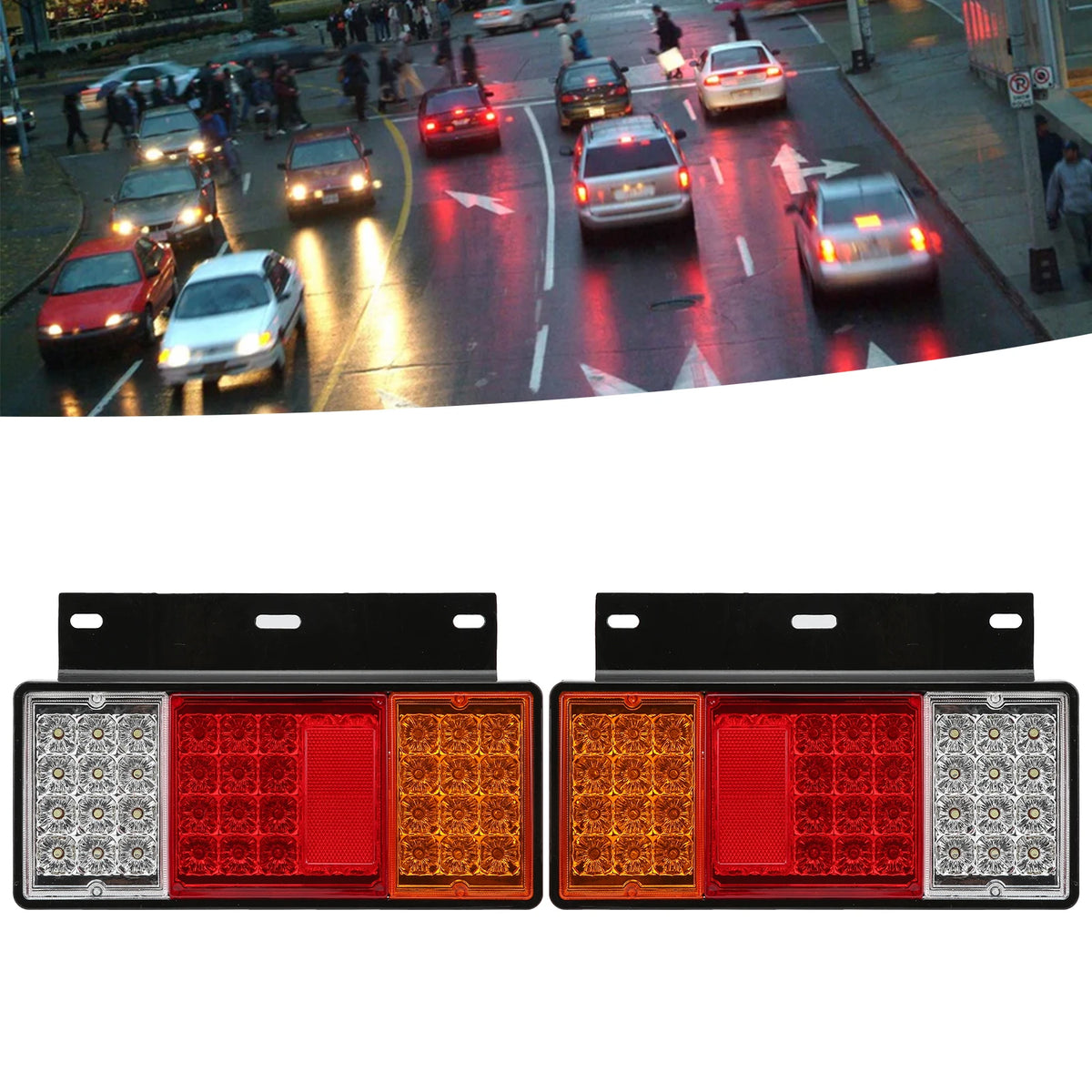 Car LED Rear Lamp ABS Rear Light 12V 44LEDs Replacement for W Series Isuzu Elf Truck NPR HD NKR  - Canbus LED Car Light