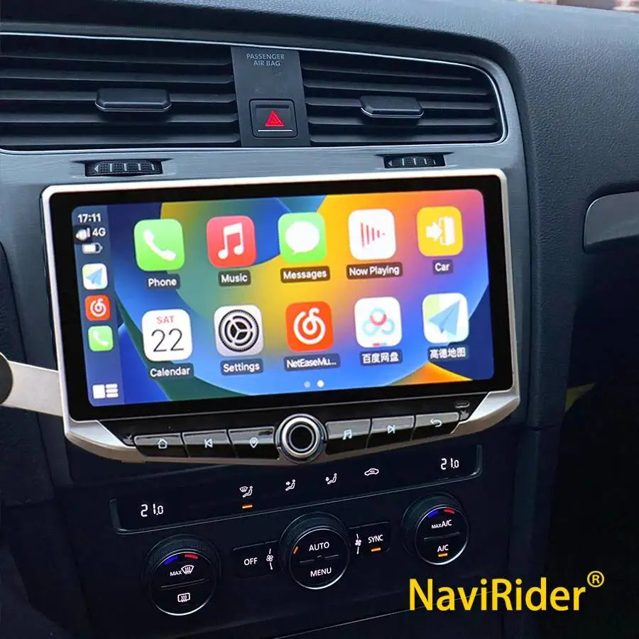 Carplay Android Auto GPS Stereo Head Unit 10.88" Android Screen Car Radio For Volkswagen V