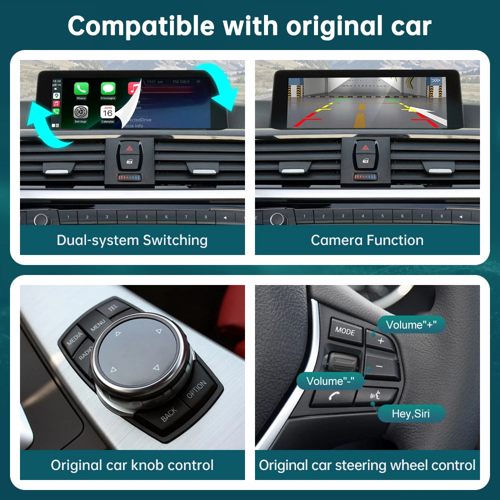 RoadTop Wireless CarPlay for BMW NBT EVO 1 2 3 4 5 6 7 Series X1 X3 X4 X5 X6 MINI F56 F15