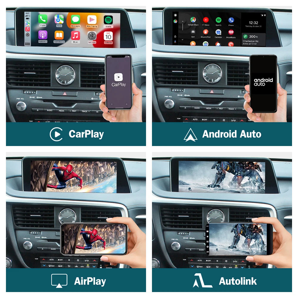 RoadTop Wireless CarPlay for Lexus RX 2016-2019, with Android Auto Mirror Link AirPlay Car