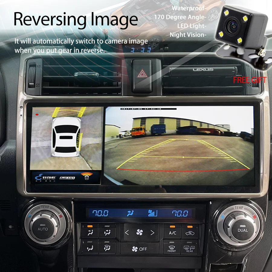 12.3" Navirider Android 13 For Toyota 4 Runner 4Runner 2009-2019 Car GPS Navigation HeadUn