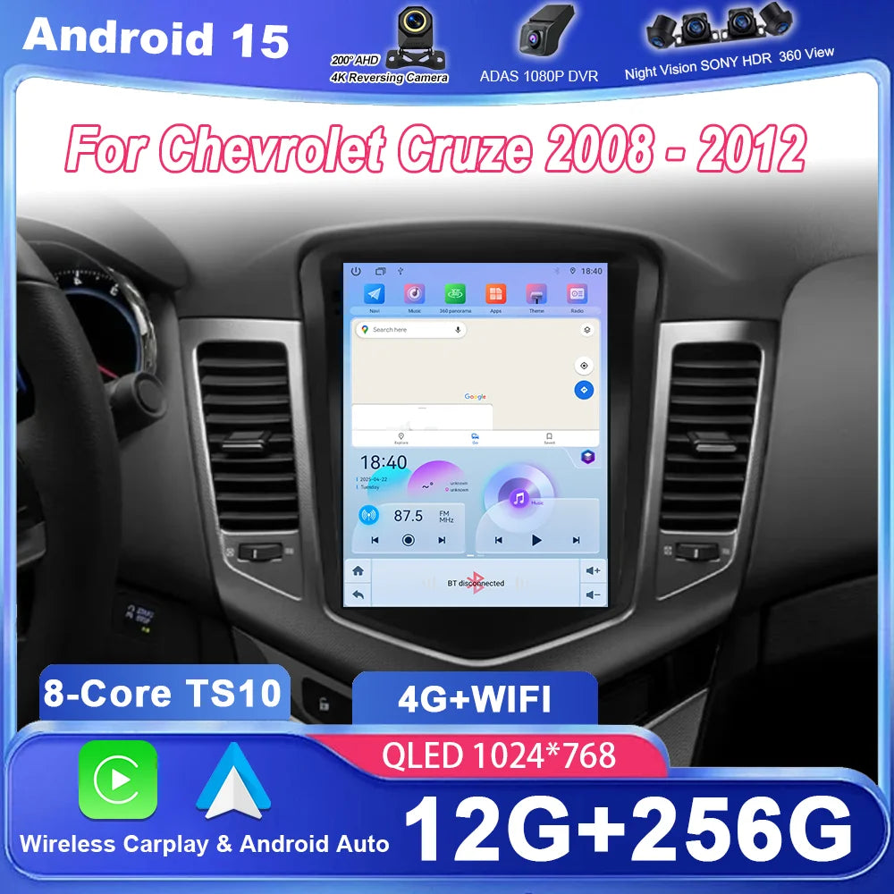 Android 15 Car DVD For Chevrolet Cruze 2008 -2012 Auto Radio Stereo Multimedia Video Playe
