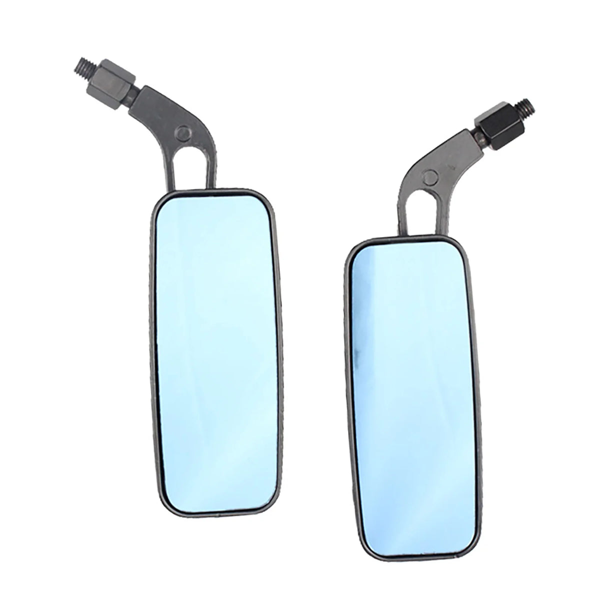 Motorcycle Rearview Mirror Rectangular Aluminum Alloy Universal Handlebar Mirror for Motorbike R - Automotive LED Light