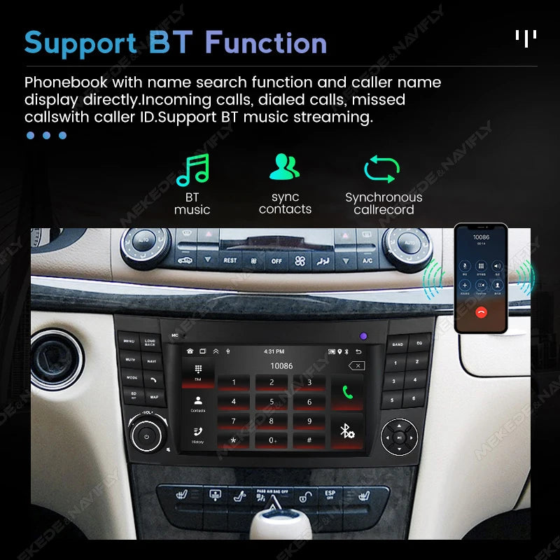 Carplay Android Auto 7" Car Radio For Mercedes Benz E-Class W211 E200 E240 E270 E280 CLS W