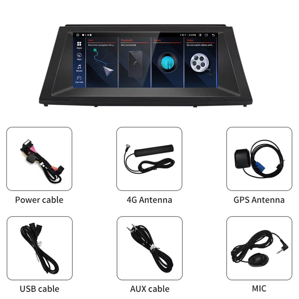 8.8 inch Car Multimedia Display Android 14 For BMW X5 E70 X6 E71 E72 CCC/CIC Car Radio GPS