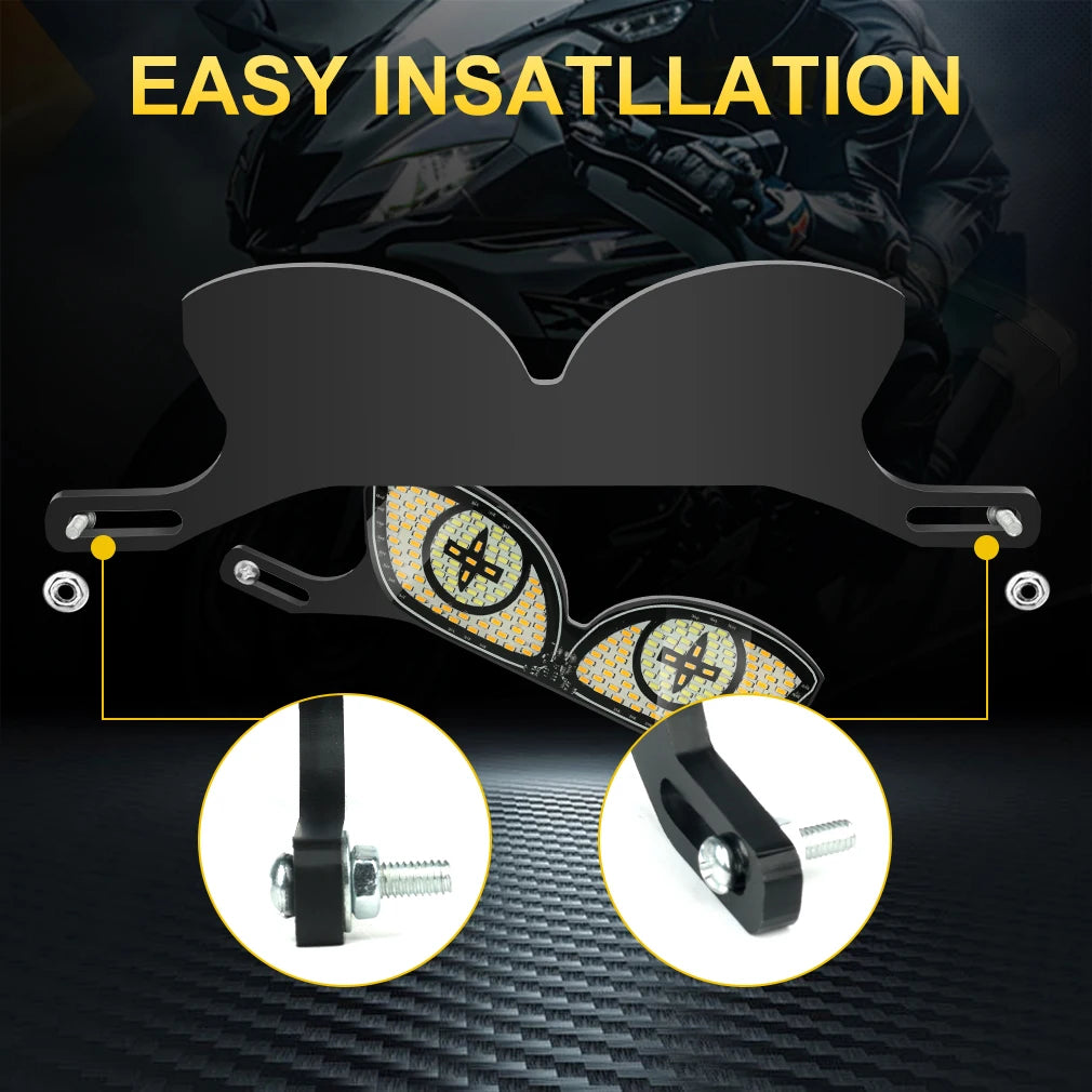 TOAUTO LED Light Motorcycle Signal Light 12V Tail Light 102PCS LED Chip Motorcycle Devil's