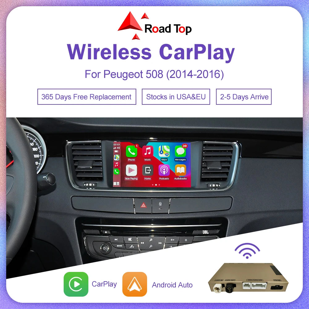 Wireless Carplay for Peugeot 508 2008 408 2014-2016 7inch Screen Support Android Auto Mirr | AUTOKITSHOP