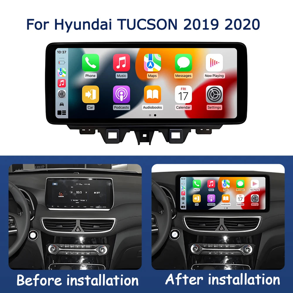 QLED 2400*900P Car Touch Display Screen for Hyundai TUCSON 2019 2020 Multimedia Radio Play