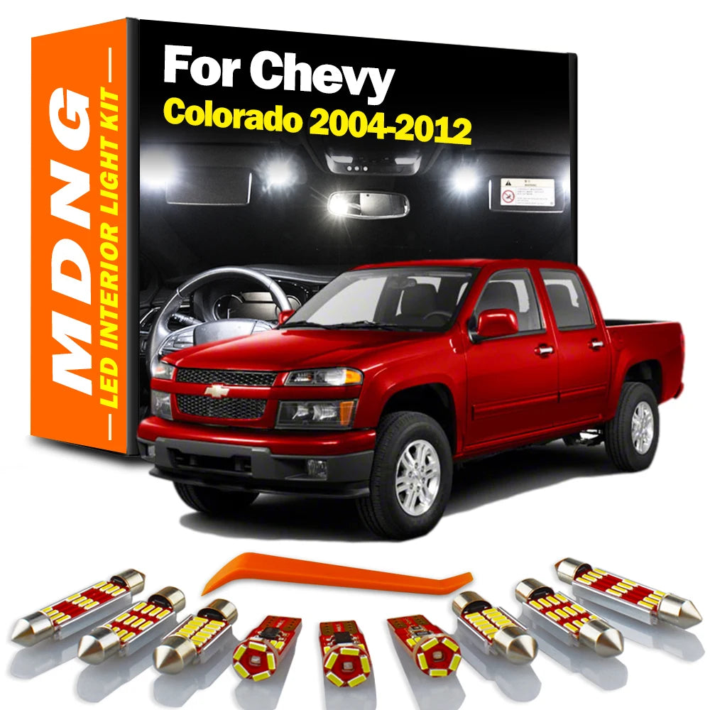 7-Piece LED Interior Light Kit for Chevrolet Chevy Colorado 2004-2009 - Canbus Dome Map Door Trunk Bulbs | AUTOKITSHOP