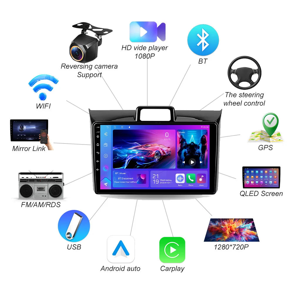 Car Radio For Toyota Corolla Axio 2 Fielder 3 E160 2012-2021 Android 16 Auto Multimedia Vi | AUTOKITSHOP