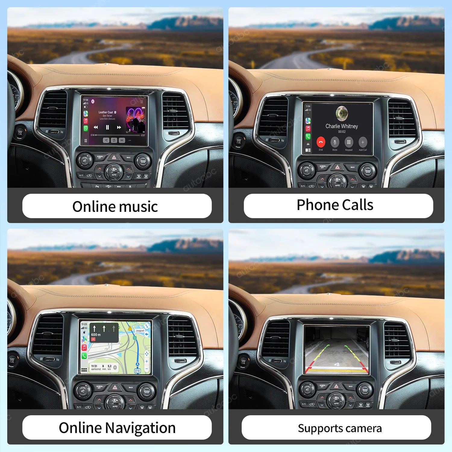 Wireless Apple CarPlay Retrofit Kit For Dodge Challenger Chrysler 300C Jeep 2014-2019 Andr | AUTOKITSHOP