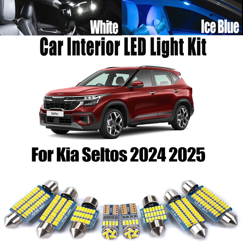 12-Piece LED Interior Light Kit for Kia Seltos - Canbus Error-Free Bulbs | AUTOKITSHOP