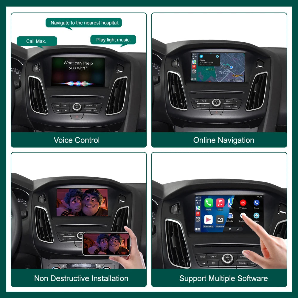 Wireless Carplay Android Auto for Ford Sync2 System 2011-2016 Explorer Focus Fiesta C-max  | AUTOKITSHOP