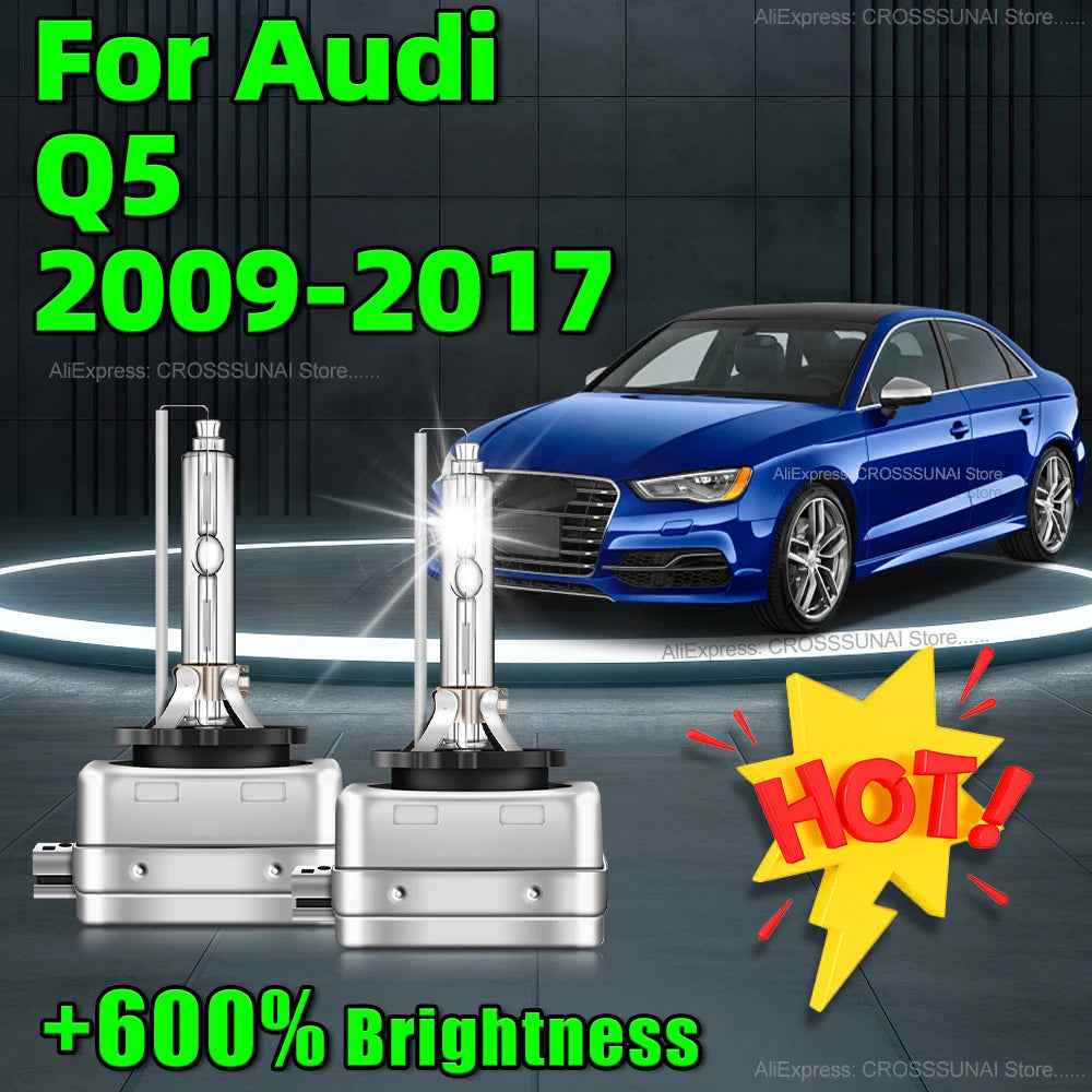 HID Car Lamp 8000LM Xenon Headlight D3S 6000K Bulbs For Audi Q5 2009 2010 2011 2012 2013 2
