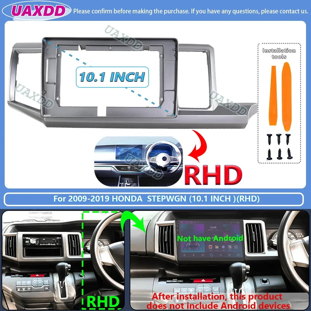 For 2009-2019 Honda stepwgn 10.1inch cd android stereo frame panel fascia dashboard audio