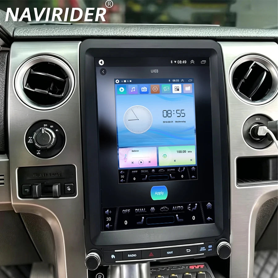 Head Unit 12.1" Android 15 IPS Screen For Ford F250 F350 F450 F650 2013-2015 Car Radio GPS