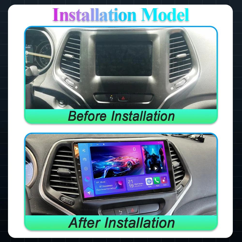 Android 16 Car Radio For Jeep Cherokee 5 Kl 2014-2018 Screen Gps Navigation Carplay Multim | AUTOKITSHOP