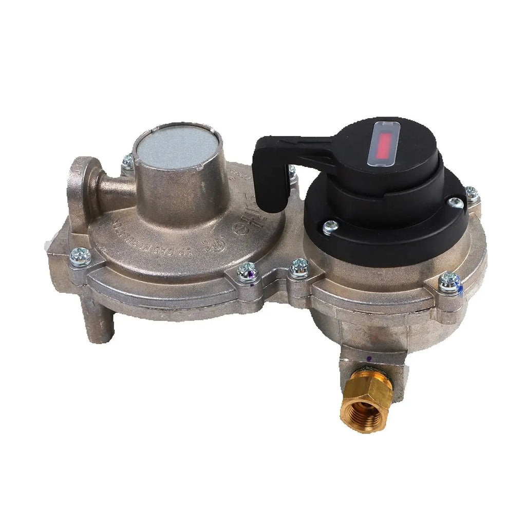 RV Propane Regulator 2 Stage Auto Changeover FOR Trailers Campers 1/4" SAE Inlet 3/8" NPT