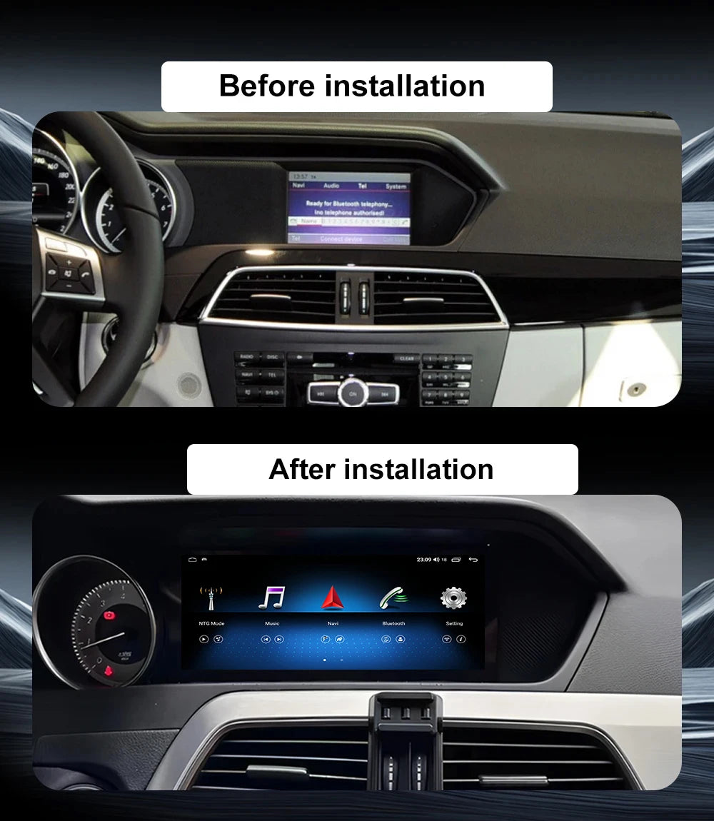 Android Auto Carplay For Mercedes Benz C Class W204 2011-2014 Car Radio Multimedia VideoPl