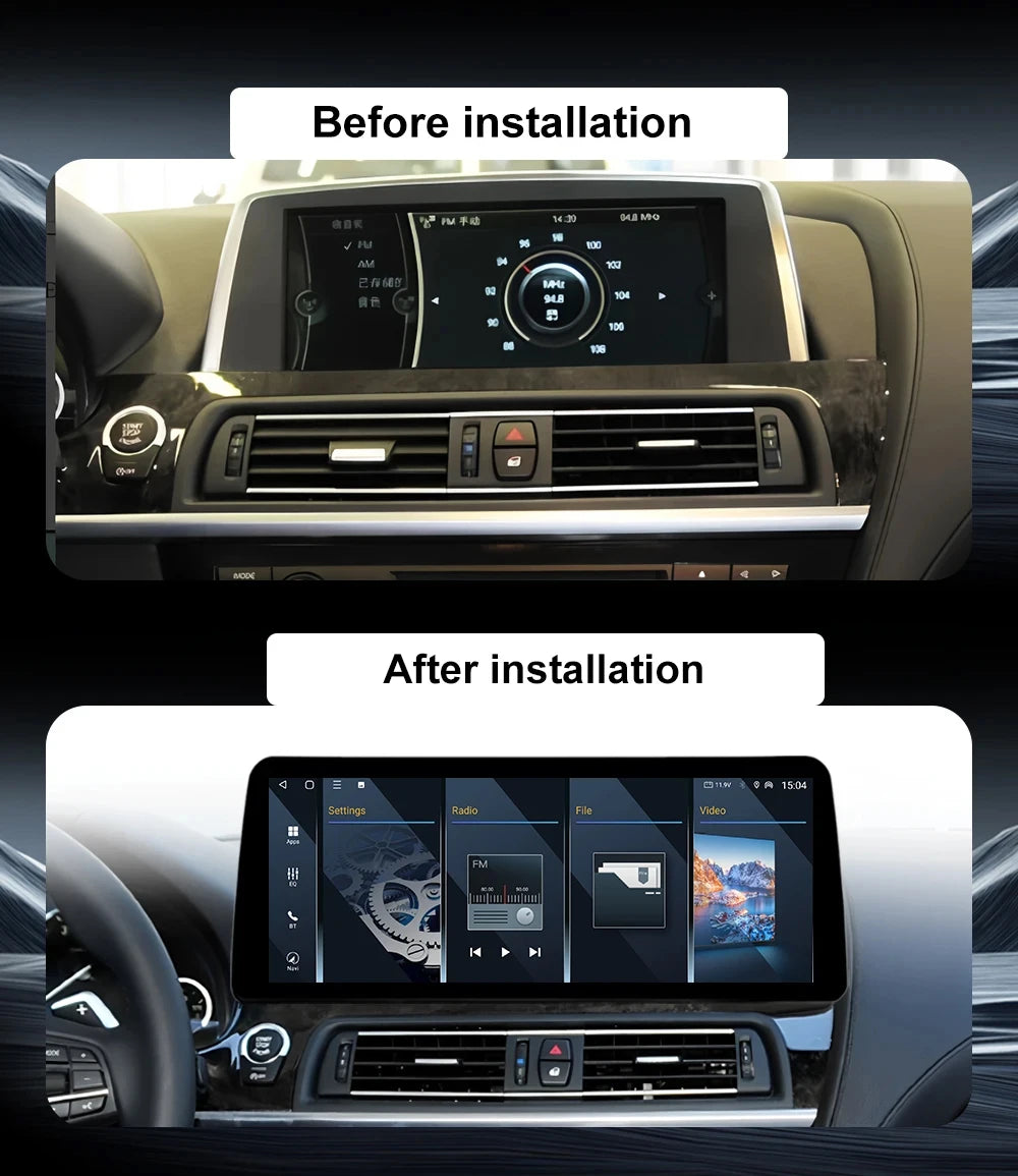QLED Car Radio For BMW 6 Series F06 F12 2010-2017 CIC NBT EVO System Android 16 Video Mult