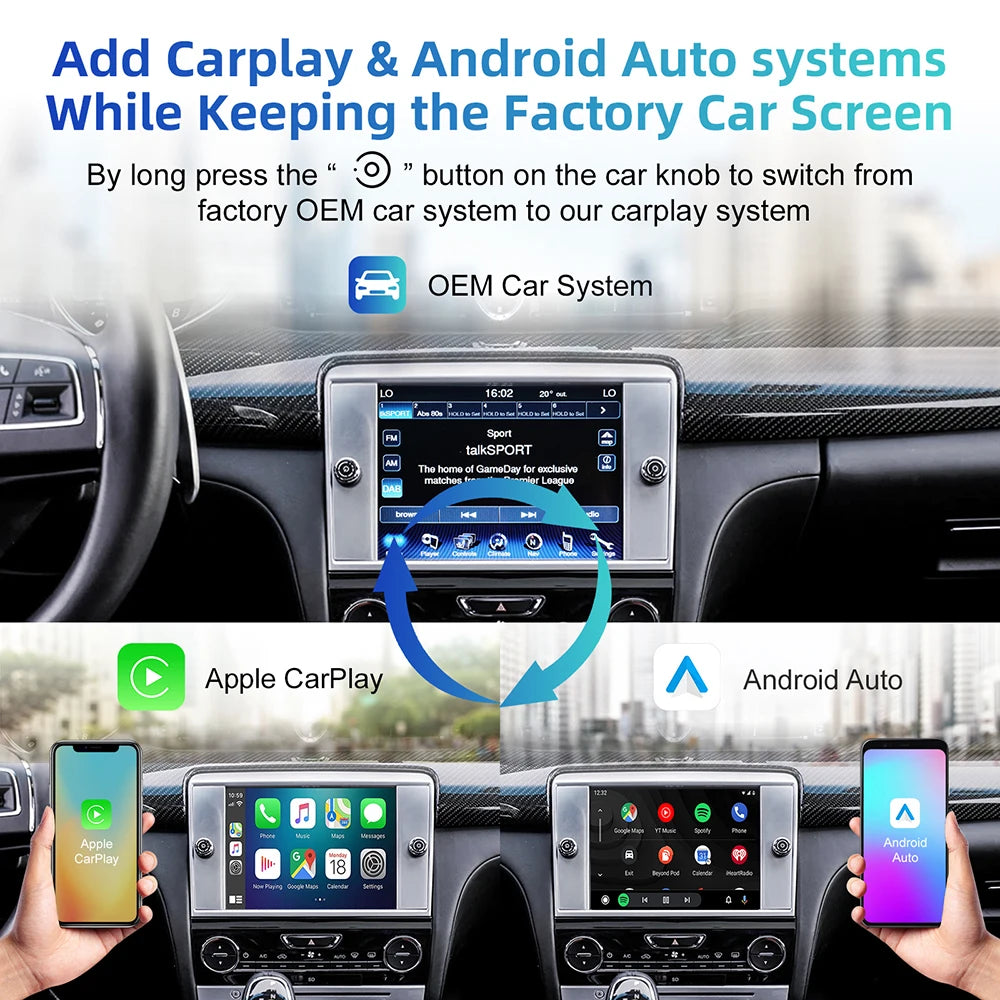 Wireless CarPlay Android Auto Retrofit Kit Decoder Box For Maserati Quattroporte Ghibli Ca | AUTOKITSHOP