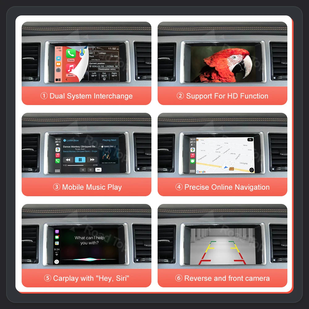 Road Top Wireless Carplay Android Auto For Land Rover Jaguar Range Rover Evoque Discovery  | AUTOKITSHOP