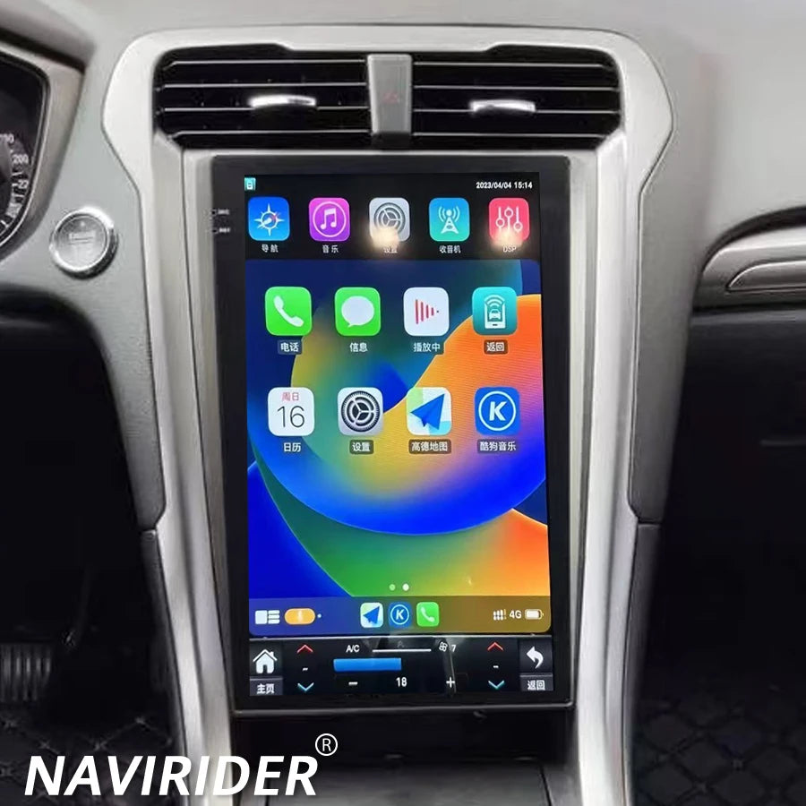 Car Radio Tape Recorder HU13.8'' Carplay Stereo For Ford Fusion Mondeo 2012-2015 Android 1