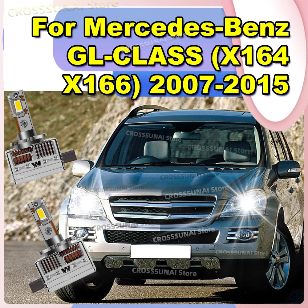 LED Headlights Canbus 1:1 HID Auto Lamp 50000LM Plug&Play For Mercedes Benz GL-CLASS X164