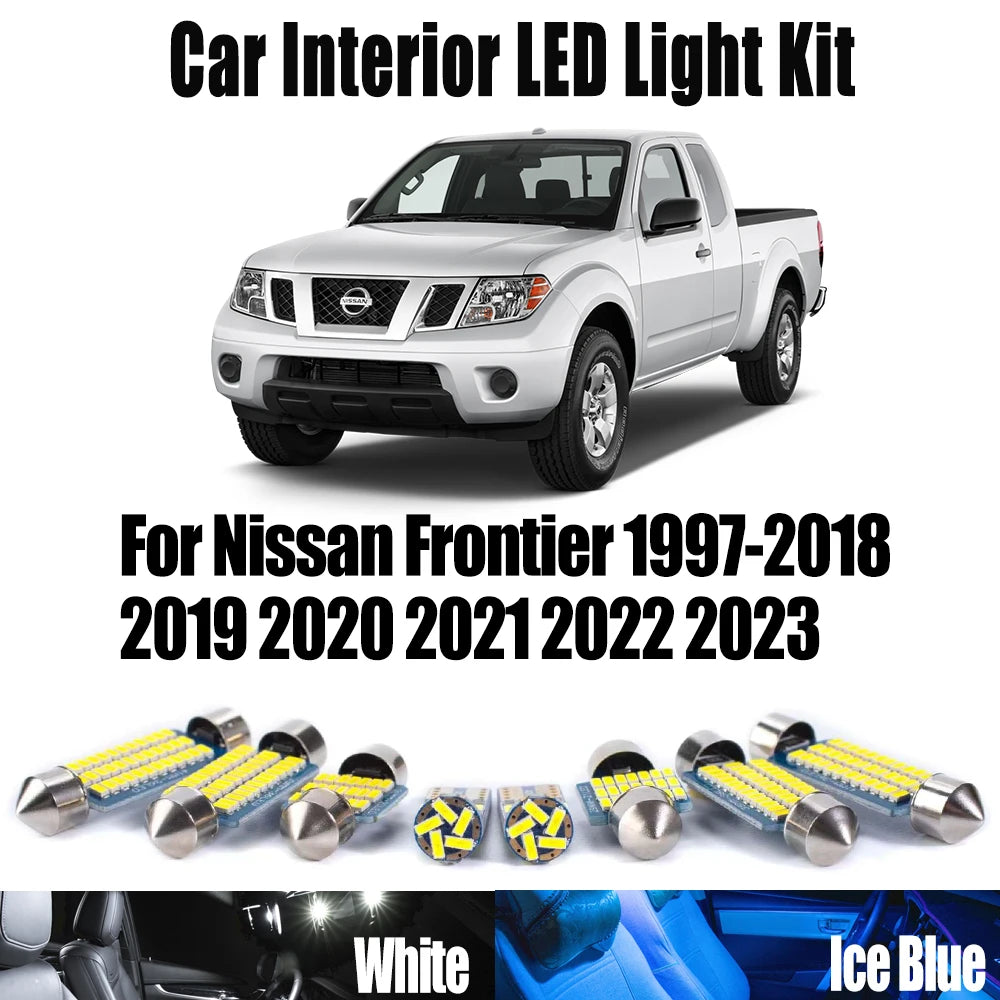 LED Interior Light Kit for Nissan Frontier 1997- 2019 - Canbus Dome Map Door Trunk Bulbs | AUTOKITSHOP