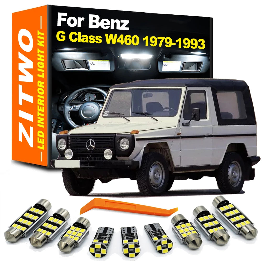ZITWO 8Pcs Canbus LED Car Interior Light Kit For Mercedes Benz G-Wagen G Class W460 200G 230G 240GD 250GD 280GE 300GD 1979-1993