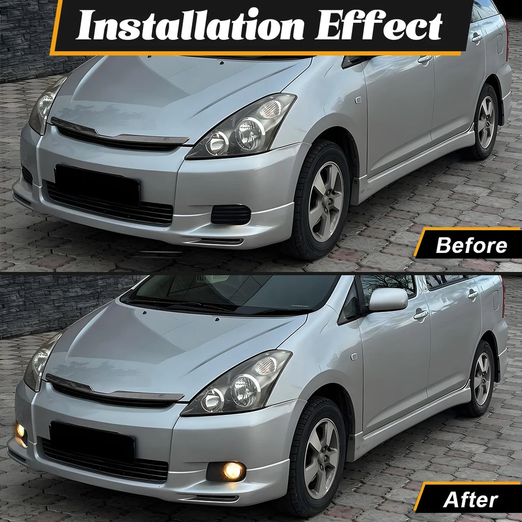 Car Fog Lamps For Toyota Wish 2004 2005 DRL Daytime Running Lights Front Bumper Headlights | AUTOKITSHOP