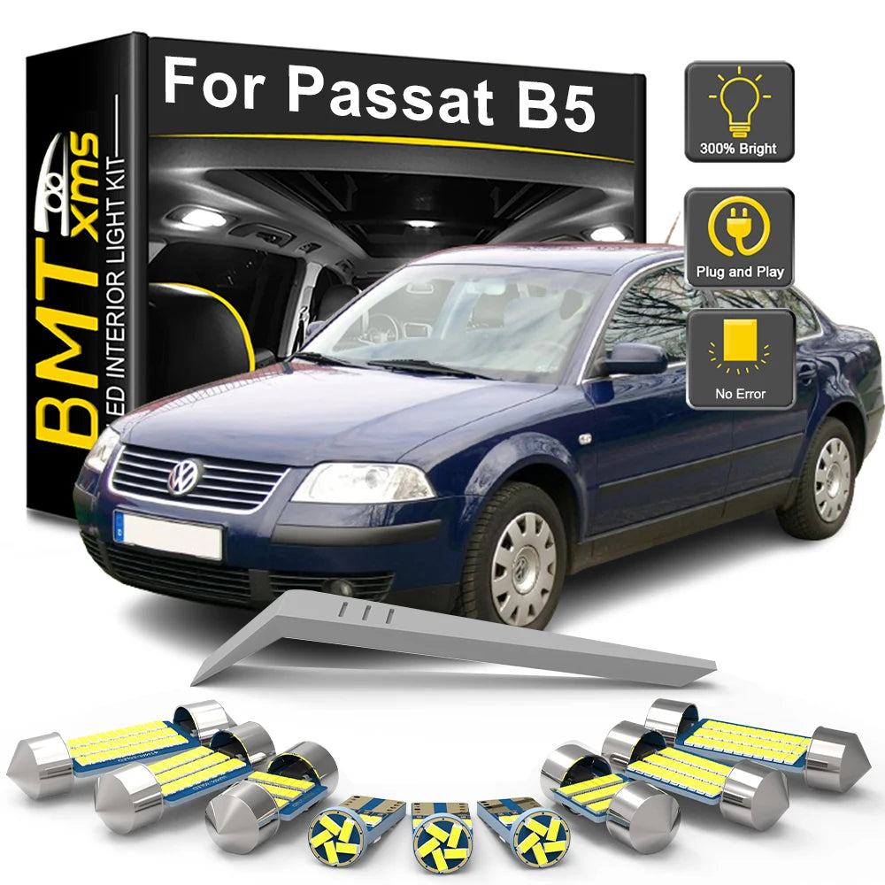 15-Piece LED Interior Light Kit for Volkswagen VW Passat B5 Sedan Variant - Canbus Error-Free Bulbs | AUTOKITSHOP