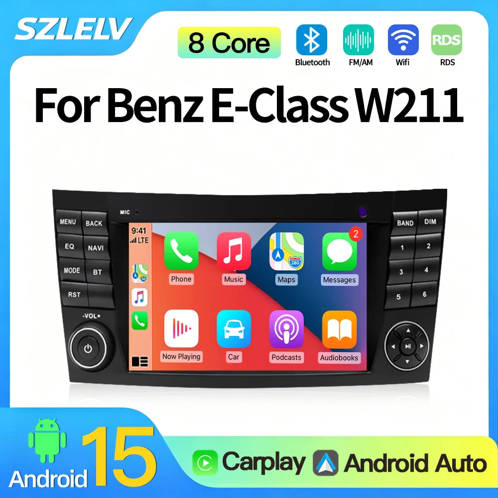7" Android Audo Car Radio GPS Player For Mercedes Benz E-class W211 E200 E220 E300 E350 E2