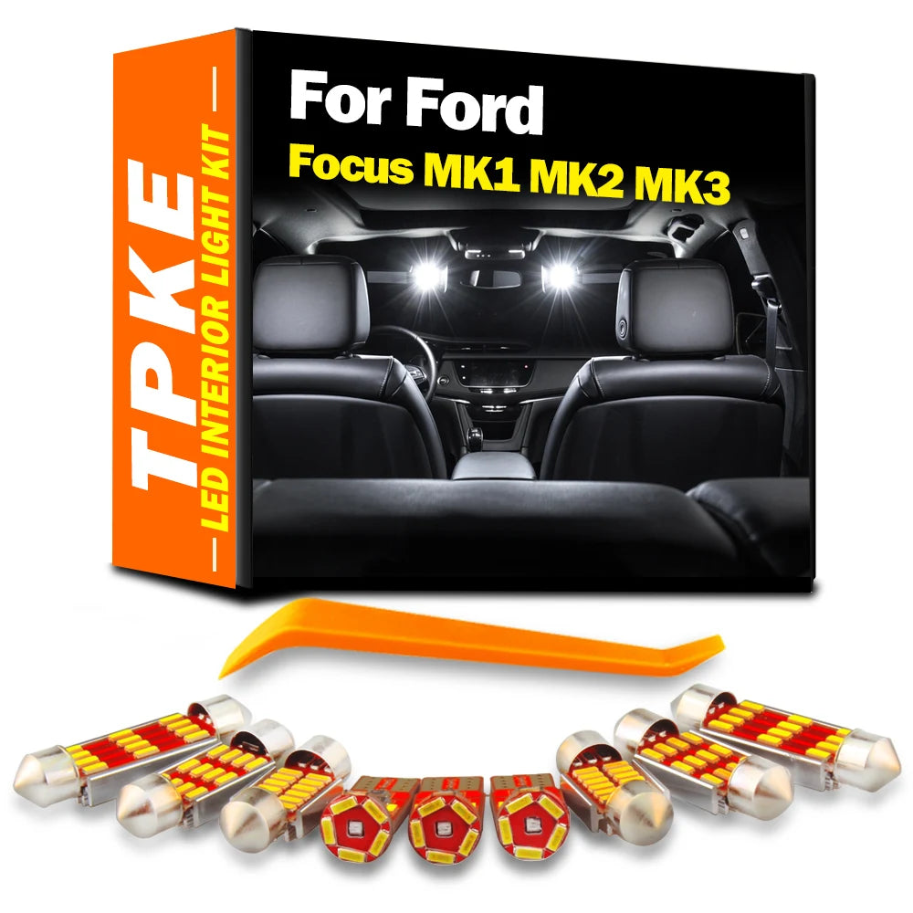 LED Interior Light Kit for Ford Focus MK1 MK2 MK3 1998-2016 - Canbus Dome Map Door Trunk Bulbs | AUTOKITSHOP