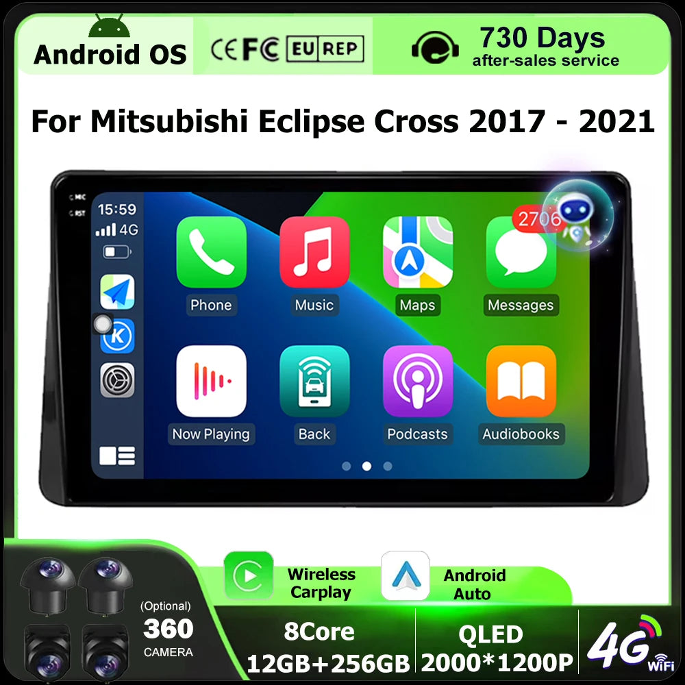 10" Android 16 Car Radio for Mitsubishi Eclipse Cross 2017-2021 | AUTOKITSHOP