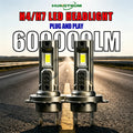 H4 H7 LED Headlight 600000LM High Power Car Lights 1:1 Size Plug And Play 6000K Fog Lights