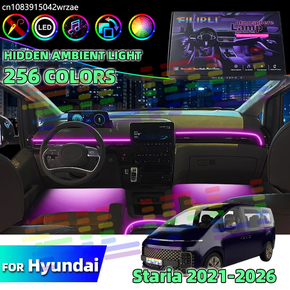 64 RGB - Ambient Light - for Hyundai 2021-2026 - App Control - Car Interior Lighting | AUTOKITSHOP