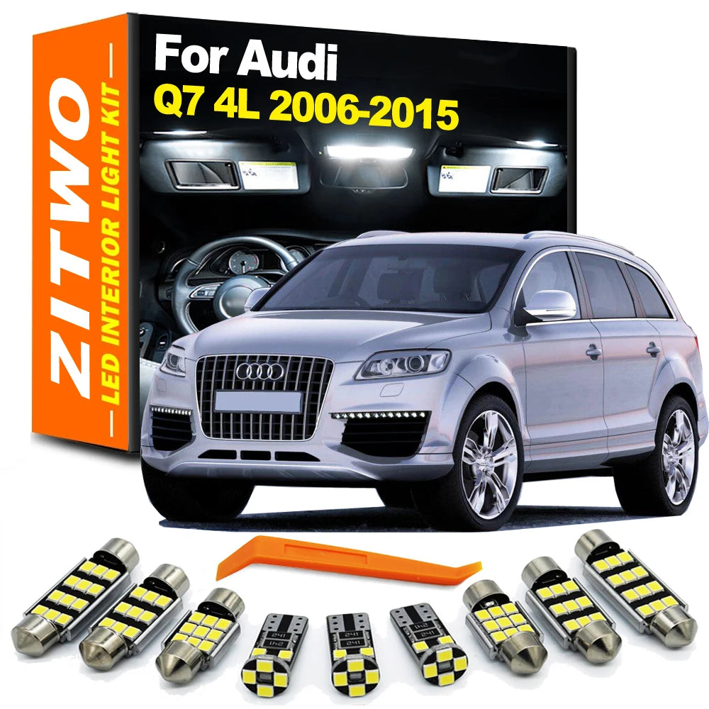20Pcs LED Bulb Interior Dome Reading Trunk Light Kit For Audi Q7 4L 2006 2008 2009 2010 2011 2012 2013 2014 2015 Accessories