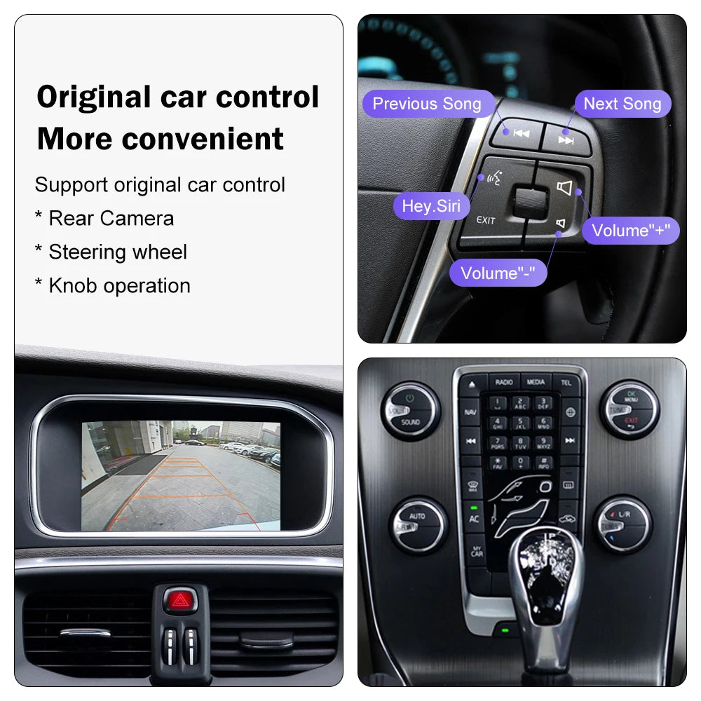 Android Auto Wireless CarPlay for Volvo V40 7" 2014-2019 Mirror Link Full Display Screen M | AUTOKITSHOP