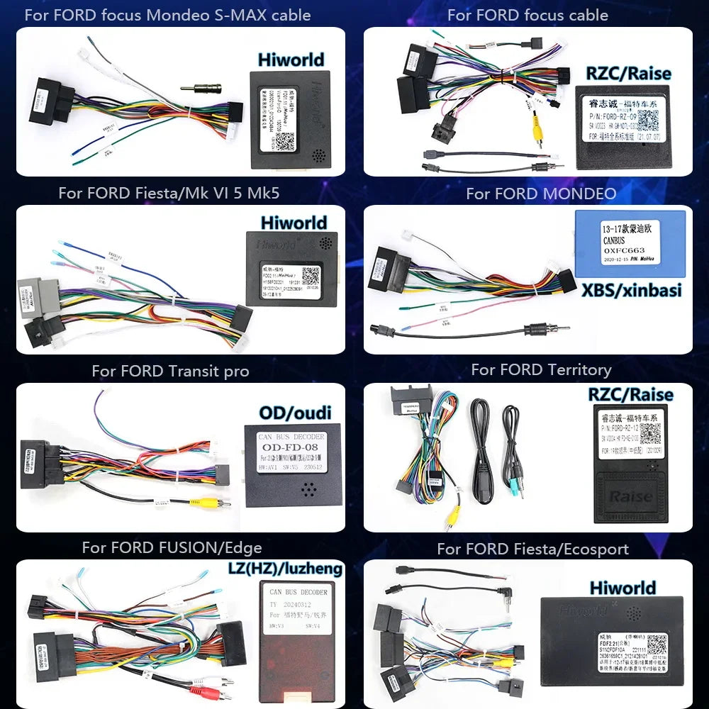 FOR FORD Cable Harness Transit Decoder Canbus Box F150 F250 Territory Mondeo FIGO KA RANGE