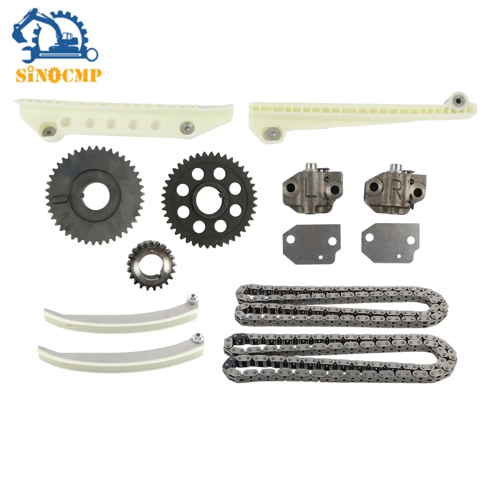 SINOCMP Timing Chain Kit Gear Crank Sprocket Tensioners Guide Rails F8AZ-6256-AA for 97-10