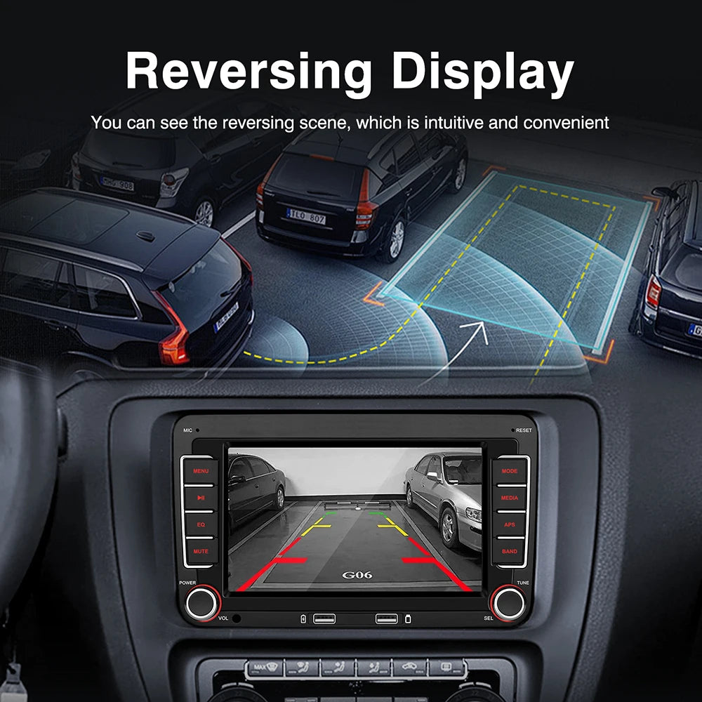 7" 2 Din HD Car Media Video RDS Airplay Car Radio CarPlay Android Auto Stereo Audio For Volkswagen/Seat/Skoda/Passat/Golf/Polo