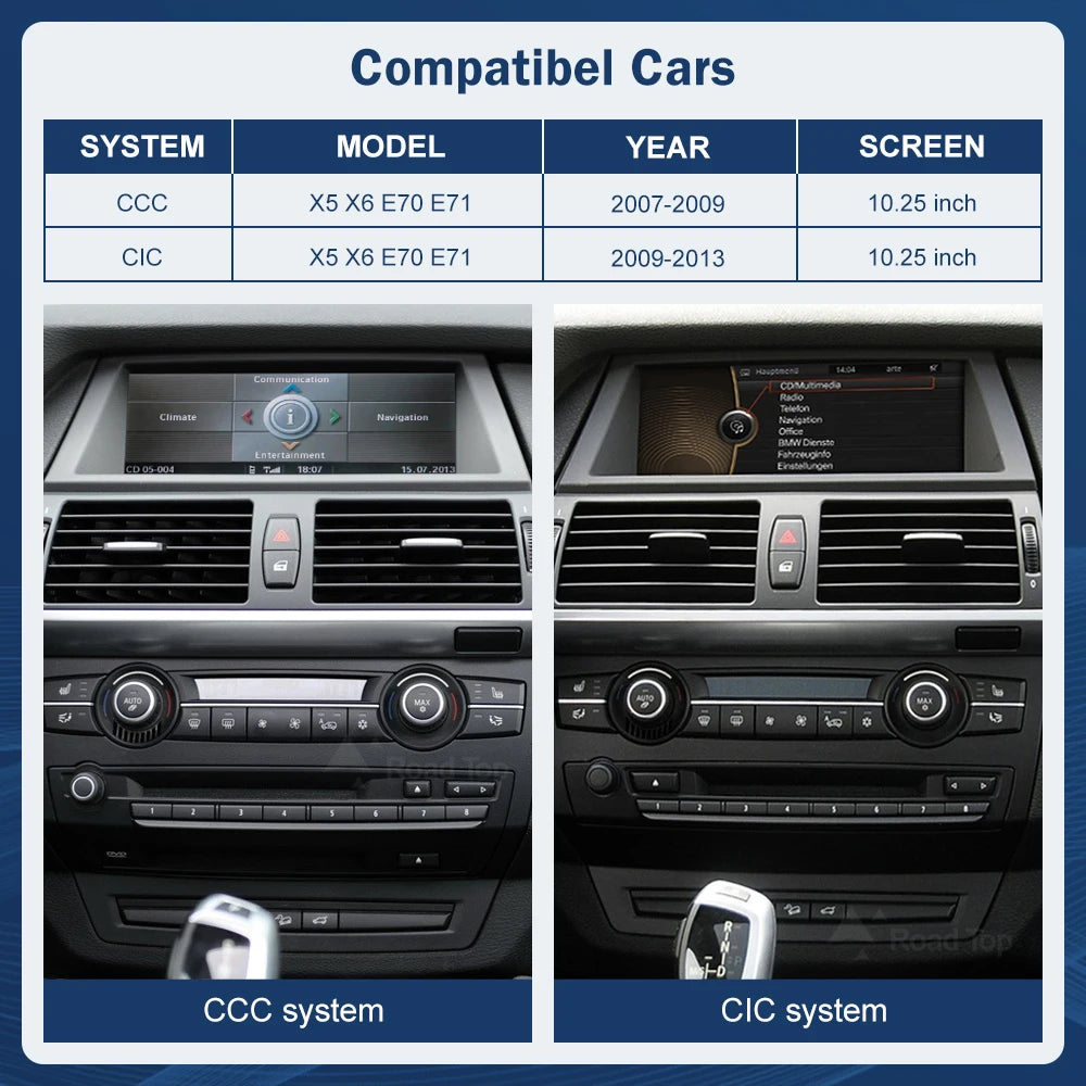 CN 1920*720 Multimedia Display For BMW X5 X6 E70 E71 2007-2013 CCC CIC Touch Screen Wirele | AUTOKITSHOP