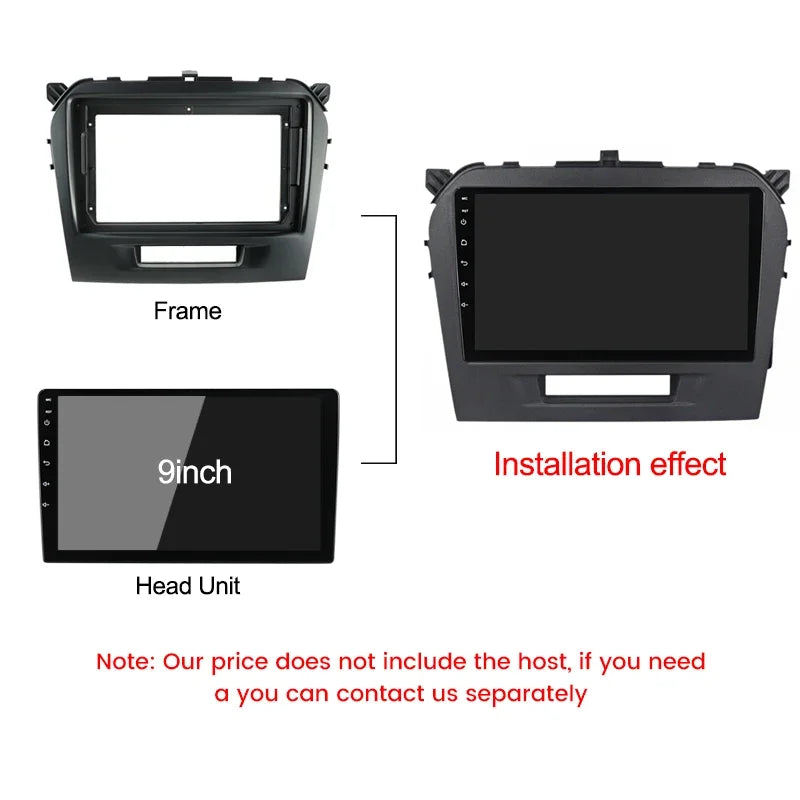 Car Radio Frame Cable for Suzuki Vitara 2014-2018 Android 2 Din Stereo Plastic Fascia Pane | AUTOKITSHOP