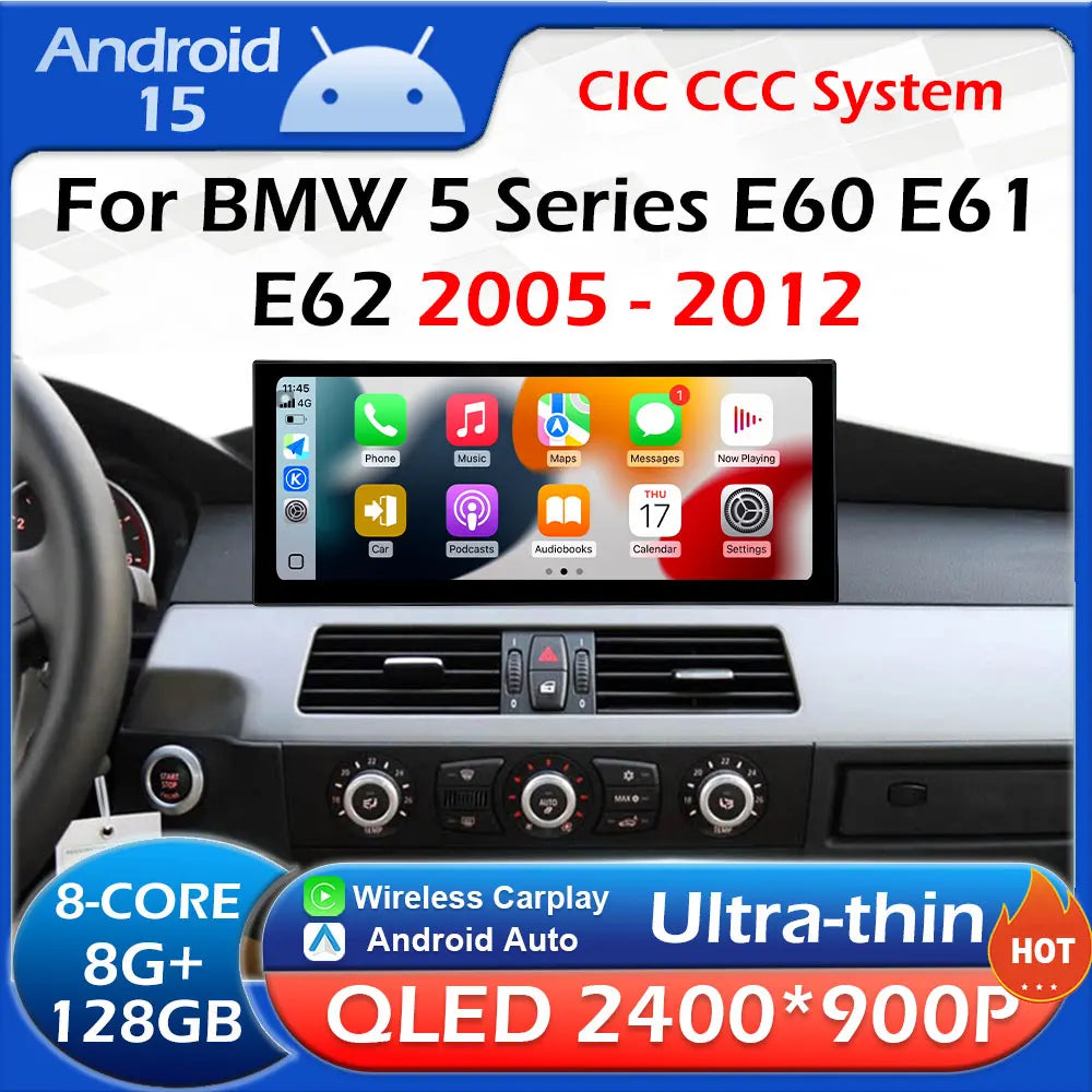 Car Multimedia Video Player for BMW 5 Series E60 E61 E62 2005 - 2012 CCC CIC System Androi | AUTOKITSHOP