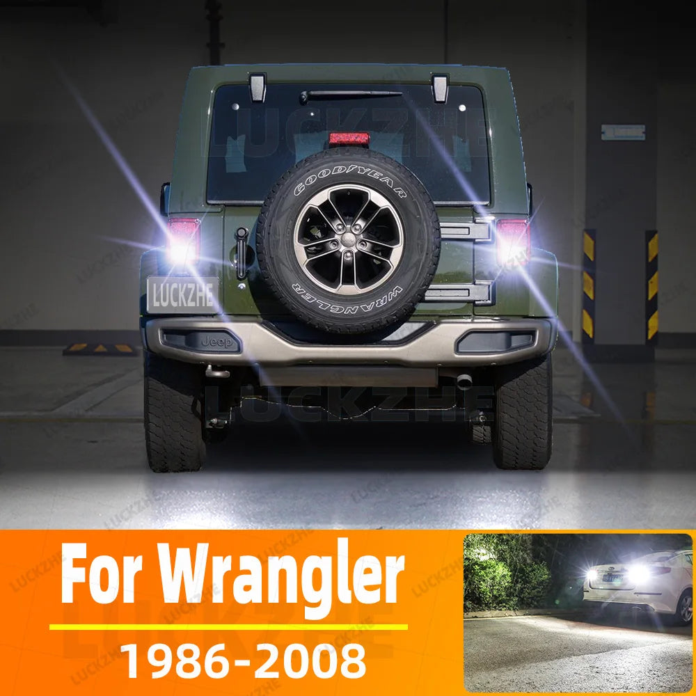 2-Piece LED Interior Light Kit for Jeep Wrangler Backup Backup Up Lamp 1986-1996 - Canbus Dome Map Door Trunk Bulbs |...