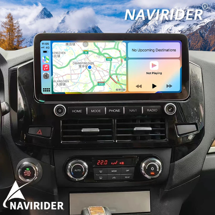 12.3inch Android 14 Car Radio Multimedia Video Player For Mitsubishi Pajero 4 V80 V88 V90