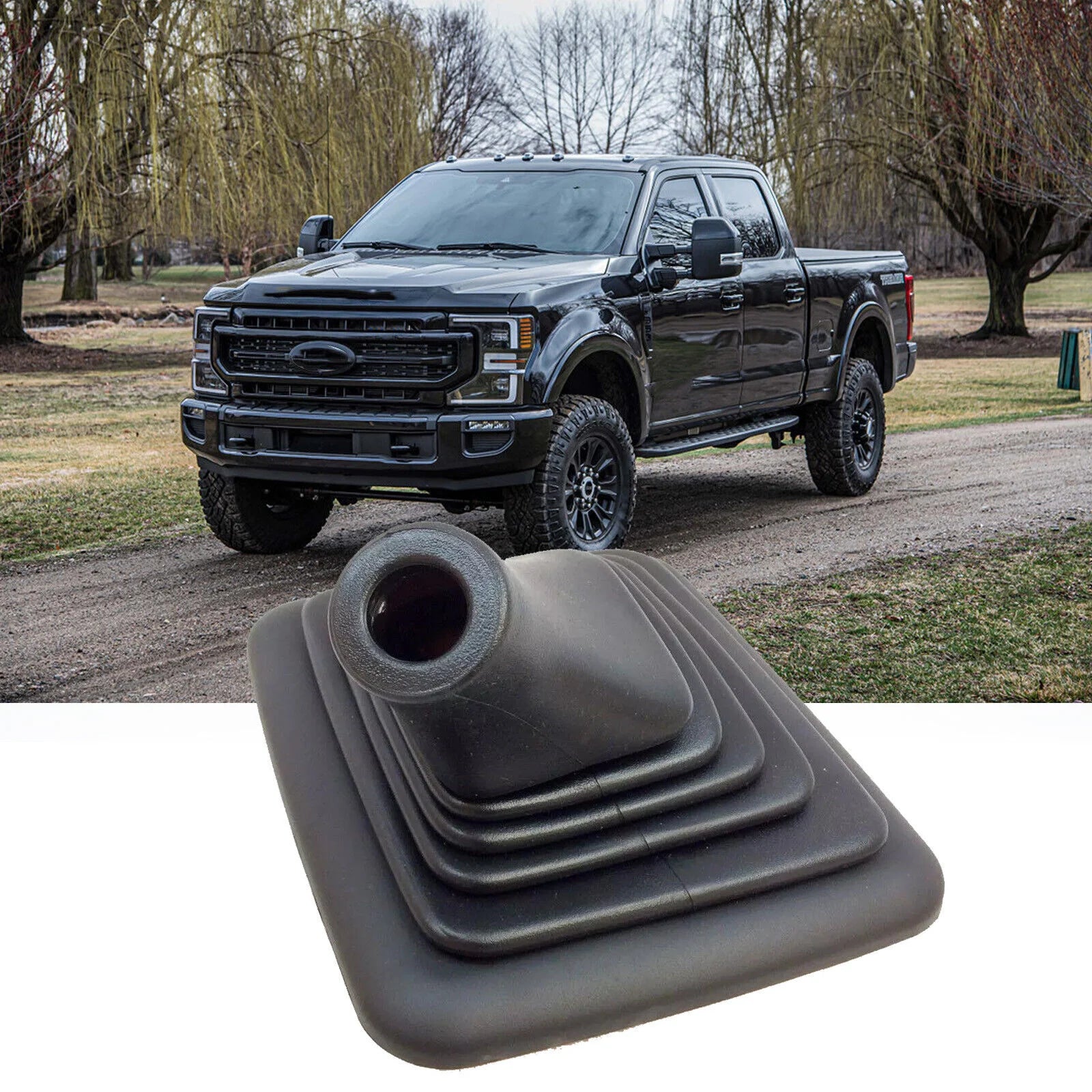 Outer Diesel Shifter Lever Shift Boot Cover F5TZ-7277-A For Ford F-150 F-250 F-350 Super D