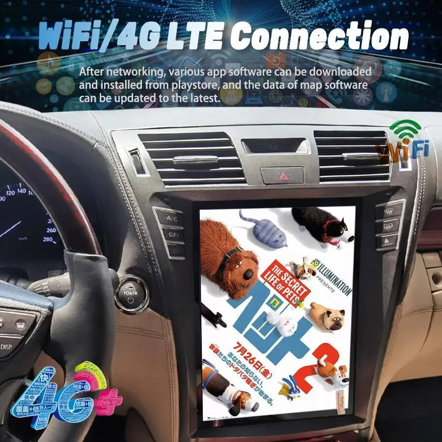 Android 256G Vertical Screen For Lexus LS460 LS600h 2006-2012 Qualcomm 665 Snapdragon Car  | AUTOKITSHOP
