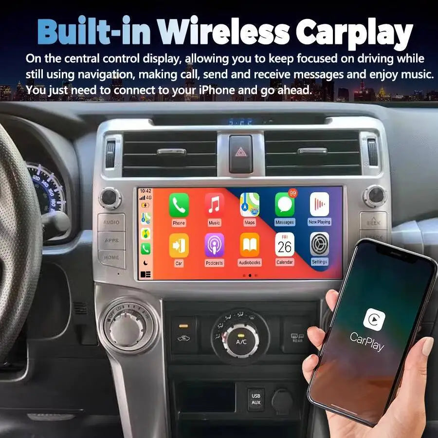 BT Navigation Stereo QLED Car Multimídia Player HU 11.3inch Car Radio For Toyota 4runner 2